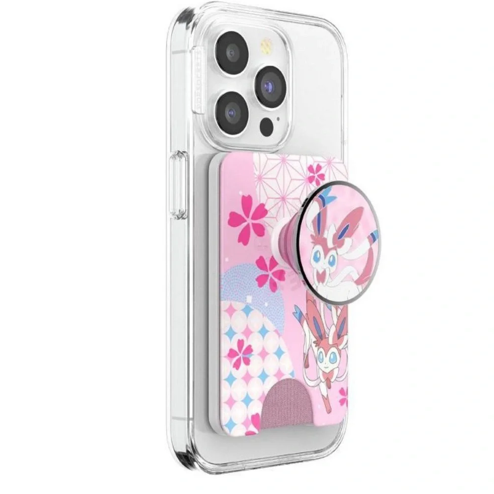 Pink Anime-Themed Phone Grip